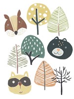 Woodland Faces II Fine Art Print