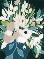 Blue Bloom Sketch I Fine Art Print