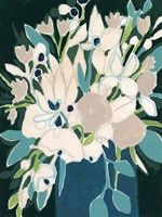 Blue Bloom Sketch II Framed Print