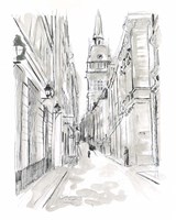 European City Sketch III Framed Print