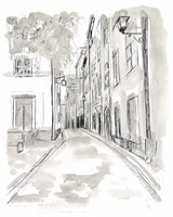 European City Sketch IV Framed Print