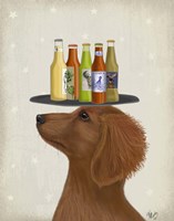 Dachshund Tan Beer Lover Fine Art Print