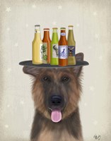 German Shepherd Beer Lover Fine Art Print