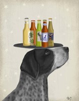 German Shorthaired Pointer Ice Cream, Black Beer Lover Fine Art Print