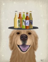 Golden Retriever Beer Lover Fine Art Print