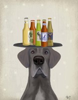 Great Dane Blue Beer Lover Fine Art Print