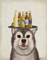 Husky 1 Beer Lover Fine Art Print