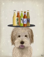 Labradoodle Gold 1 Beer Lover Fine Art Print