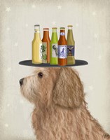 Labradoodle Gold 2 Beer Lover Fine Art Print