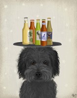 Labradoodle Black 1 Beer Lover Fine Art Print
