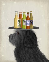 Labradoodle Black 2 Beer Lover Fine Art Print