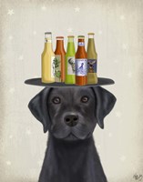 Labrador Black Beer Lover Fine Art Print