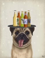 Pug Fawn Beer Lover Fine Art Print