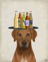 Rhodesian Ridgeback Beer Lover Fine Art Print