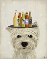 West Highland Terrier Beer Lover Fine Art Print