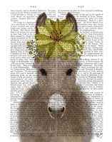 Donkey Sunflower Book Print Fine Art Print