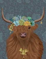 Highland Cow Bohemian 1 Fine Art Print