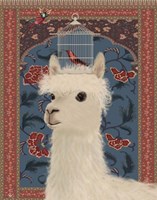 Llama and Birdcage Fine Art Print