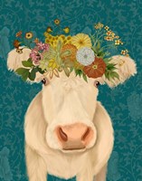 Cow Cream Bohemian 1 Fine Art Print