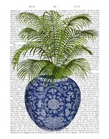 Chinoiserie Vase 6, With Plant Book Print Fine Art Print