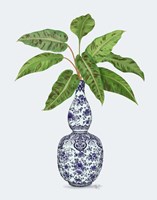 Chinoiserie Vase 1, With Plant Fine Art Print