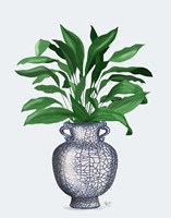 Chinoiserie Vase 2, With Plant Fine Art Print