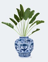 Chinoiserie Vase 5, With Plant Fine Art Print