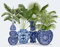 Chinoiserie Vase Group 1 Fine Art Print