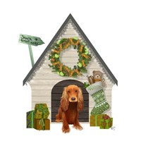 Christmas Des - Christmas Kennel - Cottage Fine Art Print