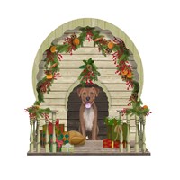 Christmas Des - Christmas Kennel - Williamsburg Fine Art Print