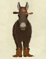 Donkey Cowboy Fine Art Print