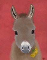 Donkey Yellow Flower Fine Art Print