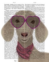 Goat Heart Glasses Book Print Fine Art Print