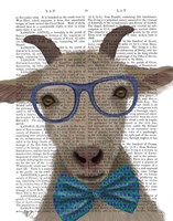 Nerdy Goat Book Print Fine Art Print