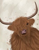 Highland Cow 1, Portrait Fine Art Print
