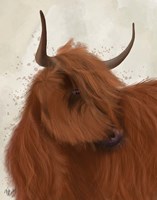 Highland Cow 2, Portrait Fine Art Print