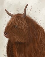 Highland Cow 4, Portrait Fine Art Print