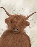 Highland Cow 8, Portrait Fine Art Print