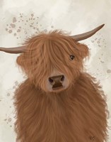Highland Cow 10, Portrait Fine Art Print