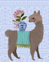 Llama Chinoiserie 1 Fine Art Print