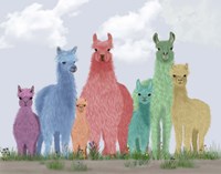 Llama Pastel Family Fine Art Print