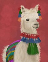 Llama Traditional 1, Portrait Fine Art Print