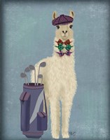 Llama Golfing Fine Art Print