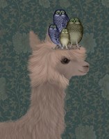 Llama Owls, Portrait Fine Art Print