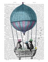 Penguins in Balloon Bath Book Print Fine Art Print