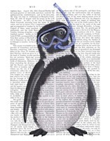 Penguin Snorkel Book Print Fine Art Print