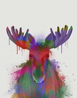 Moose Rainbow Splash Fine Art Print