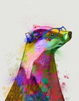 Badger Rainbow Splash 2 Fine Art Print