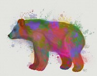 Bear Rainbow Splash 2 Fine Art Print