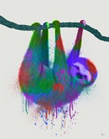 Sloth Rainbow Splash Fine Art Print